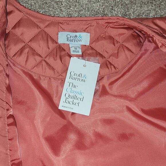 NWT Croft & Barrow The Classic Quilted Jacket Plus Size 3X - Picture 6 of 8